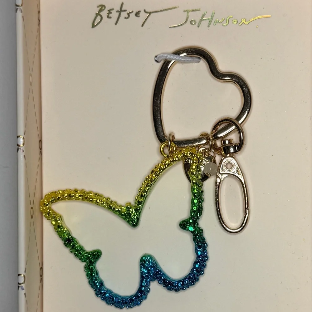 Betsey Johnson Butterfly Keychain of or bag charm‎